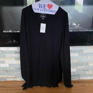 Men’s black V-neck sweater
